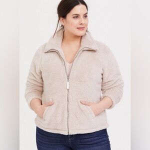 Torrid Sherpa Zip Up Jacket